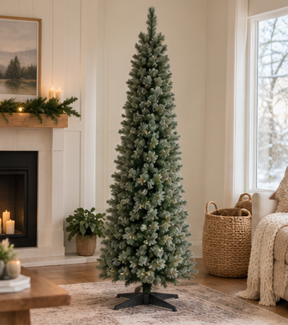 Christmas tree with lights off